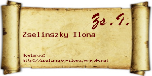 Zselinszky Ilona névjegykártya