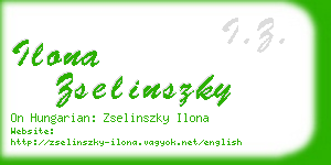 ilona zselinszky business card